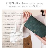 傳濱野】幸福感あふれるゴールド金具をあしらった。パイソン革の