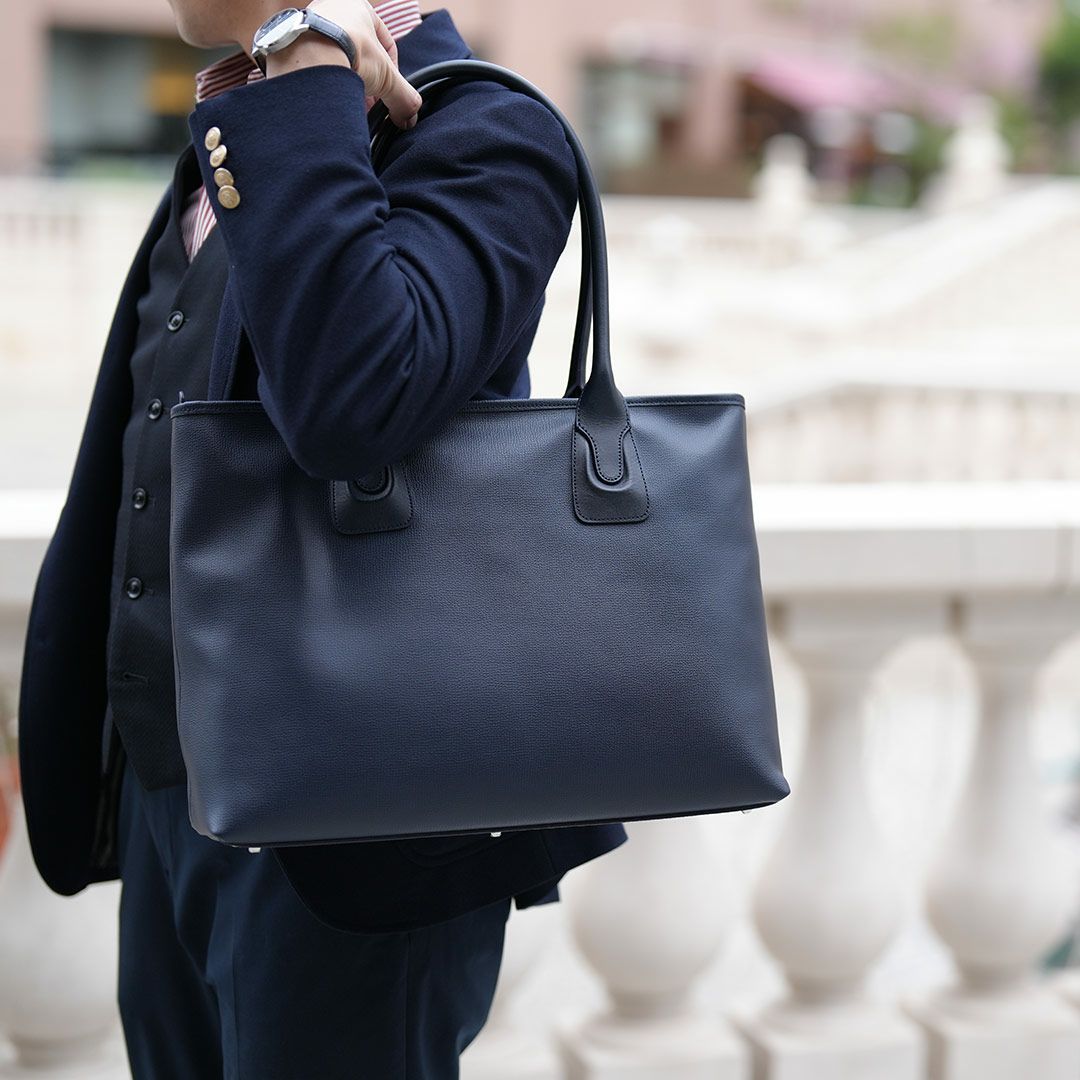 【新品】Orobianco ダークネイビー メンズ ビジネス トートバッグ トートバッグ 青 メンズ Orobianco トートバッグ メンズ オロビアンコ