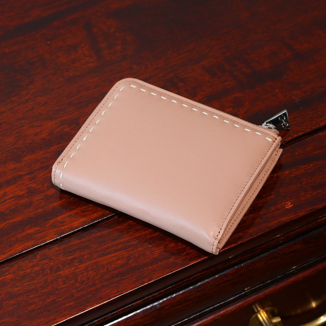 【傳濱野】指先とろける上質ラムのL字ミニ財布chiffon miniwallet（シフォン ミニウォレット）