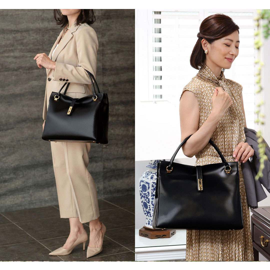 【傳濱野】手にした瞬間、すっと背中が伸びる。クラシカルなA4お仕事トートAmanda（アマンダ）