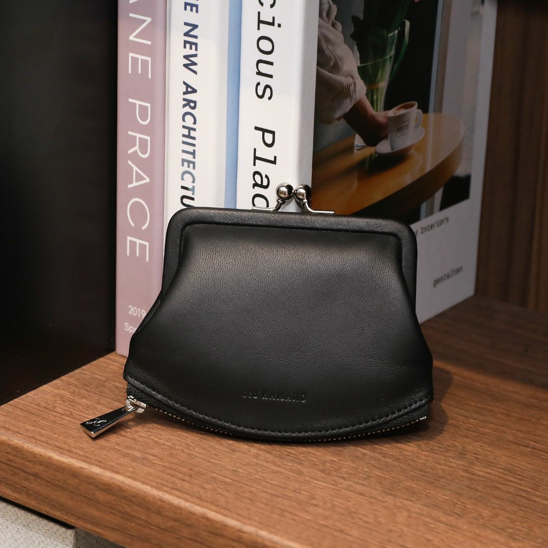 【傳濱野】まるでシフォンケーキみたいなふんわり上質ラムのがま口財布 chiffon gamaguchi wallet（シフォン がま口ウォレット）